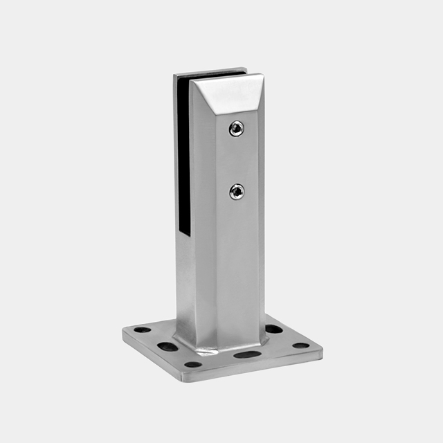 180mm High Adjustable Square Base Plated Spigot For 12mm Glass