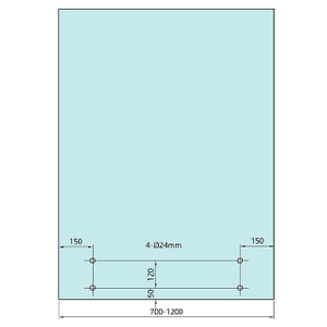 1280mm Height Standoffs Balustrade Panel with Toprail