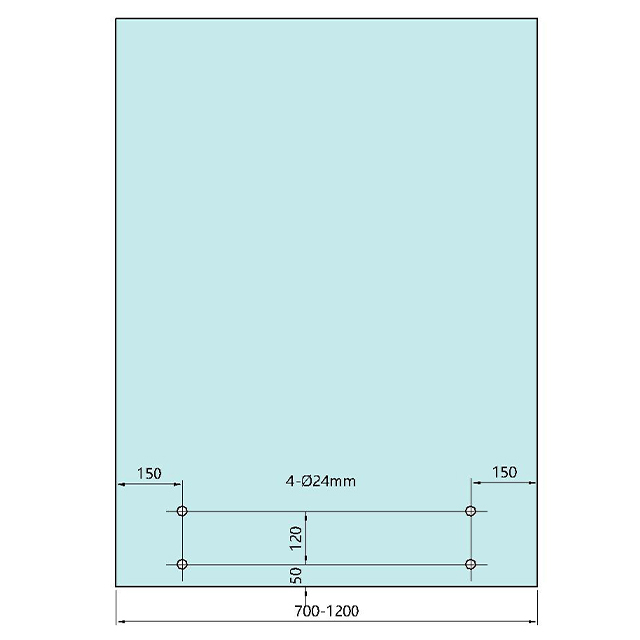 1280mm Height Standoffs Balustrade Panel with Toprail