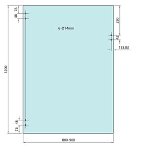 1200mm Height Gate Panel Ground Mounted Glass