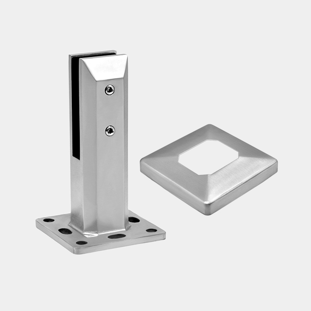 180MM High Square Base Plated Spigot For 12mm Glass