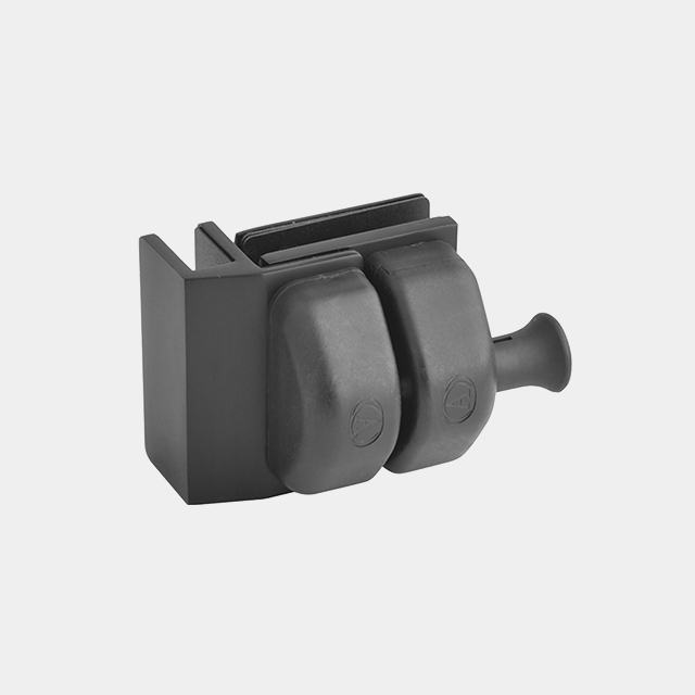 Plastic Cap Glass to Glass Ex-Corner Latch
