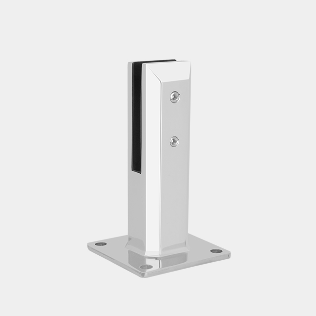 180mm High Adjustable Square Base Plated Spigot For 12mm Glass