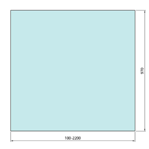 970mm Height standard Panel Ground Mounted Glass