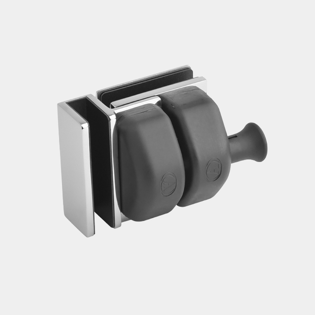 Plastic Cap Glass to Glass Ex-Corner Latch