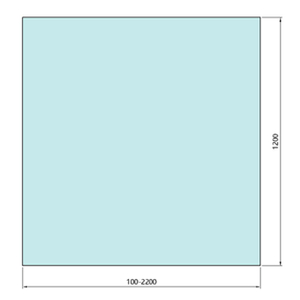 1200mm Height standard Panel Ground Mounted Glass