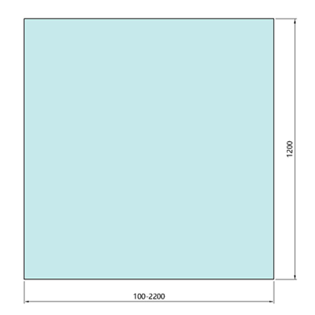 1200mm Height standard Panel Ground Mounted Glass