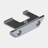 Soft Close Hinge Square Post Mount Plate