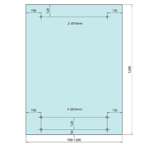 1280mm Height Standoffs Balustrade Panel with Handrail
