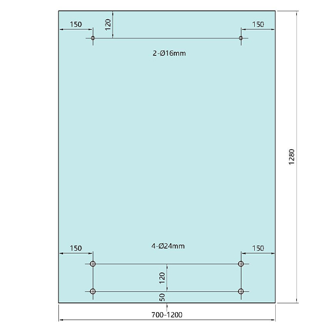 1280mm Height Standoffs Balustrade Panel with Handrail