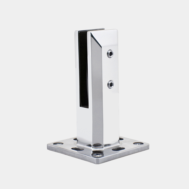 Adjustable Square Base Plated Spigot For 12mm Glass