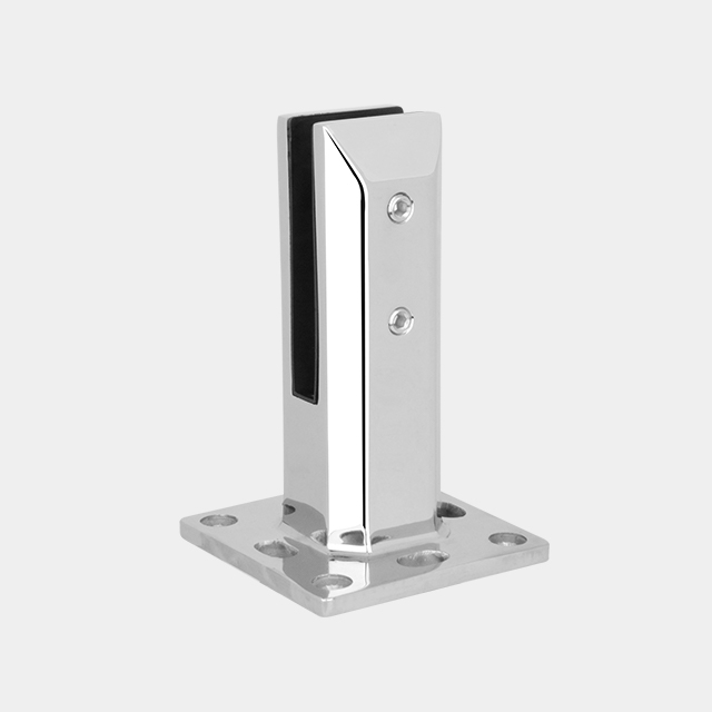 Adjustable Square Base Plated Spigot For 12mm Glass