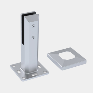 Square Base Plated Spigot For 12mm Glass