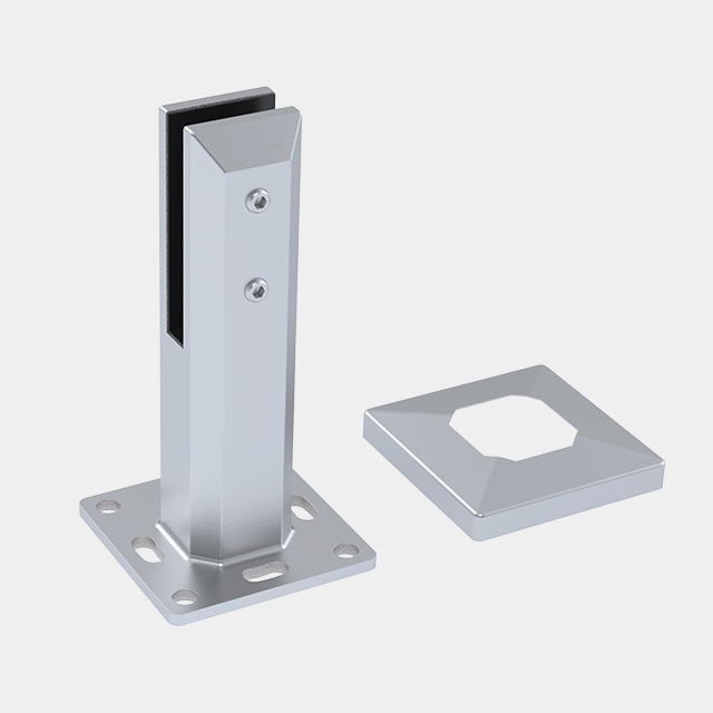 Square Base Plated Spigot For 12mm Glass