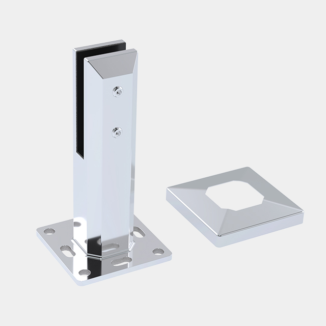 Square Base Plated Spigot For 12mm Glass