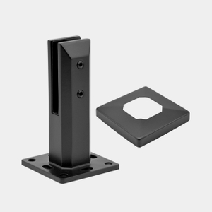 180MM High Square Base Plated Spigot For 12mm Glass