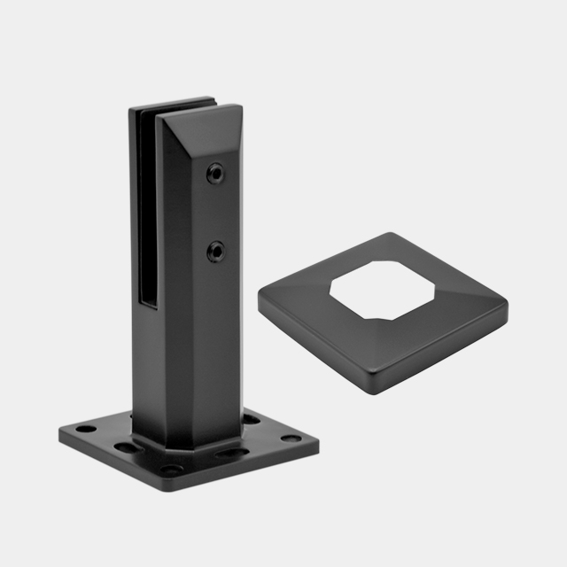 180MM High Square Base Plated Spigot For 12mm Glass