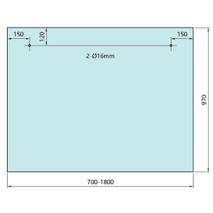 970mm Height Ground Mount Panel with Handrail Holes