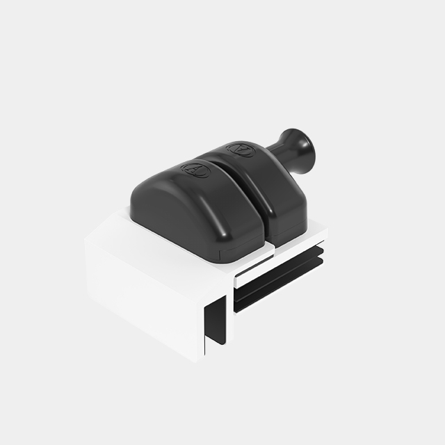 Plastic Cap Glass to Glass In-Corner Latch